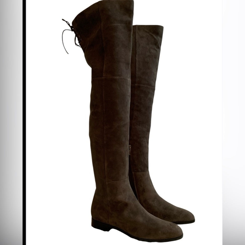Sergio Rossi Dark Brown Over-the-Knee Boots